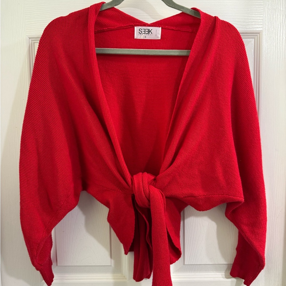 Red Sweater Tie Sweater